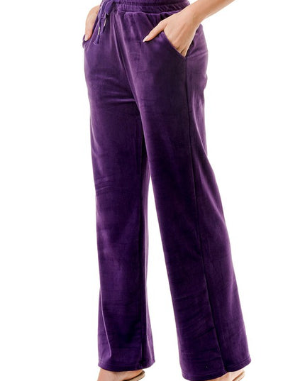 VW002 VELOUR DRAWSTRING PANTS