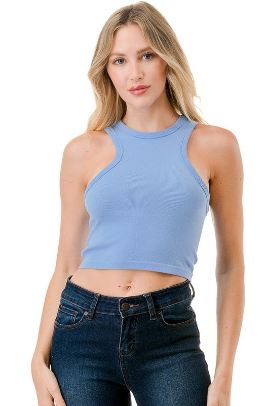 NT65 RIBBED CROP TANK TOP