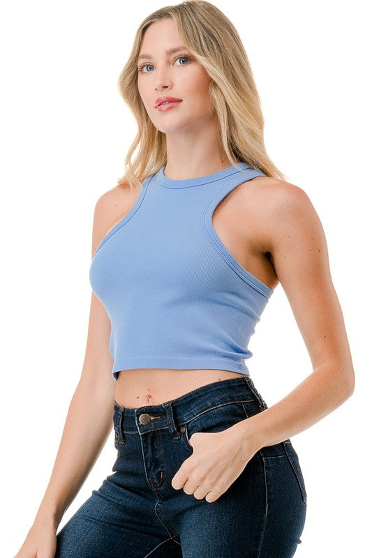 NT65 RIBBED CROP TANK TOP