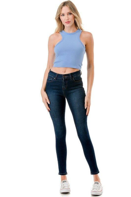 NT65 RIBBED CROP TANK TOP