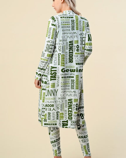 RB-PRT01-SET PRINT CARDIGAN 3-PIECE SET
