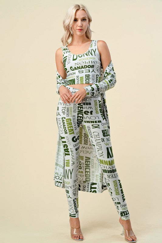 RB-PRT01-SET PRINT CARDIGAN 3-PIECE SET