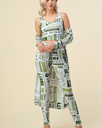 RB-PRT01-SET PRINT CARDIGAN 3-PIECE SET