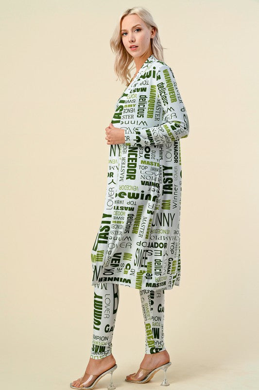 RB-PRT01-SET PRINT CARDIGAN 3-PIECE SET