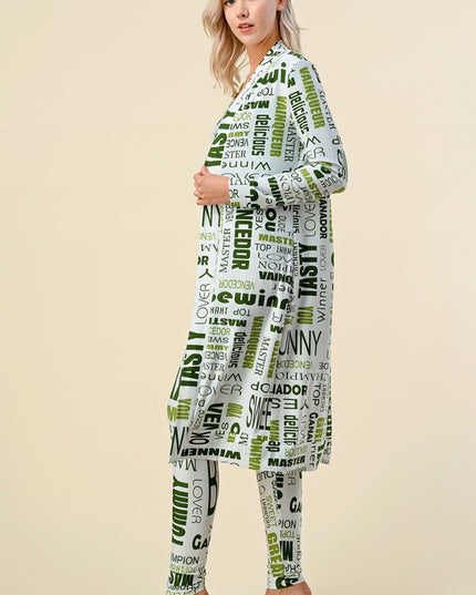 RB-PRT01-SET PRINT CARDIGAN 3-PIECE SET