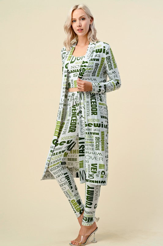 RB-PRT01-SET PRINT CARDIGAN 3-PIECE SET