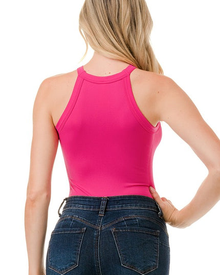 Halter Neck Bodysuit – Fitted Stretch Sleek Top