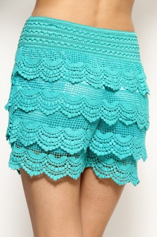 KLAS-101 Kids Crochet Lace Shorts – Boho Chic Look