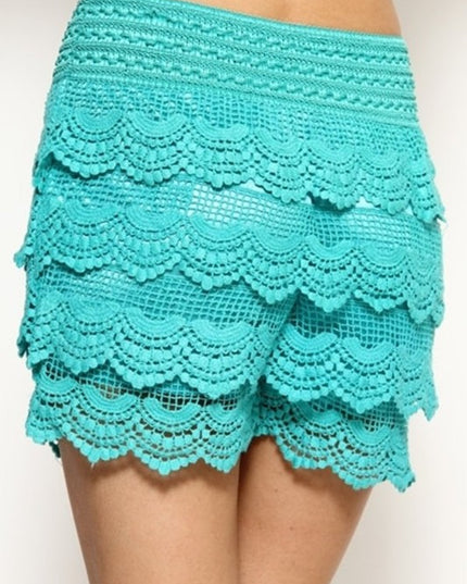 KLAS-101 Kids Crochet Lace Shorts – Boho Chic Look