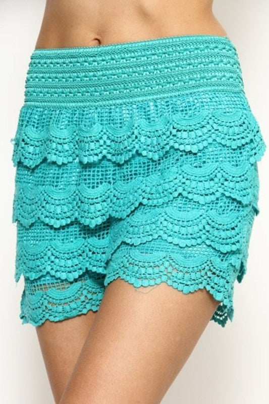 KLAS-101 Kids Crochet Lace Shorts – Boho Chic Look