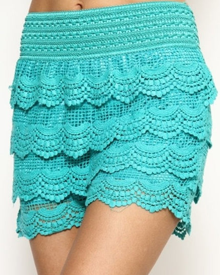 KLAS-101 Kids Crochet Lace Shorts – Boho Chic Look