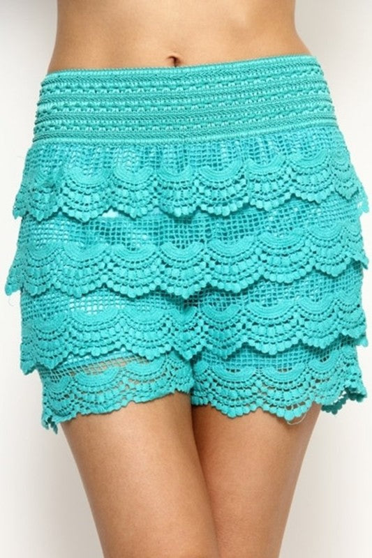 KLAS-101 Kids Crochet Lace Shorts – Boho Chic Look