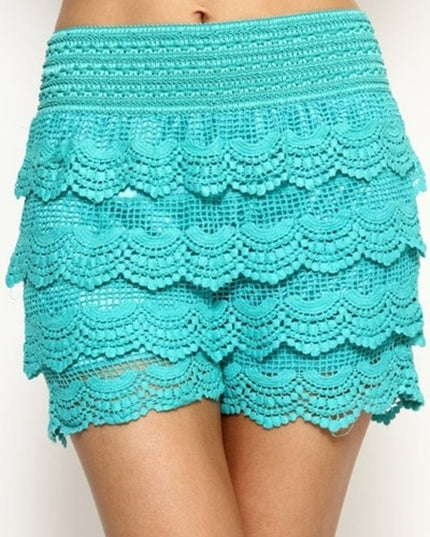 KLAS-101 Kids Crochet Lace Shorts – Boho Chic Look