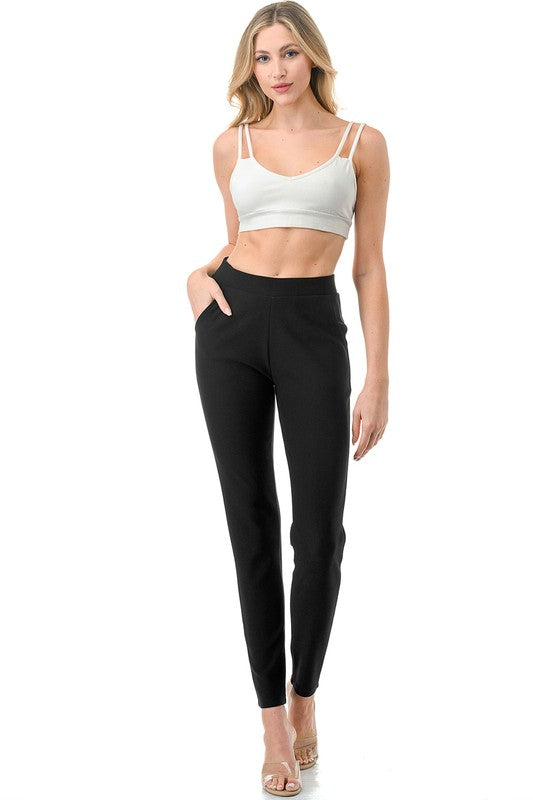 SCUP18X Plus Size Scuba Pants – High Waist Slim Fit Trousers