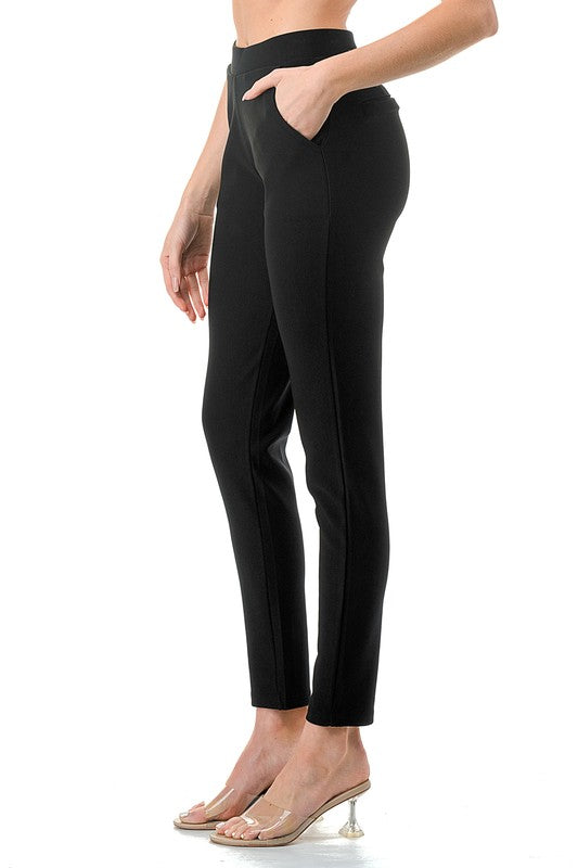 SCUP18X Plus Size Scuba Pants – High Waist Slim Fit Trousers