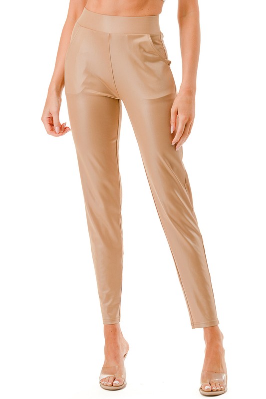 PU18 FAUX LEATHER PANTS
