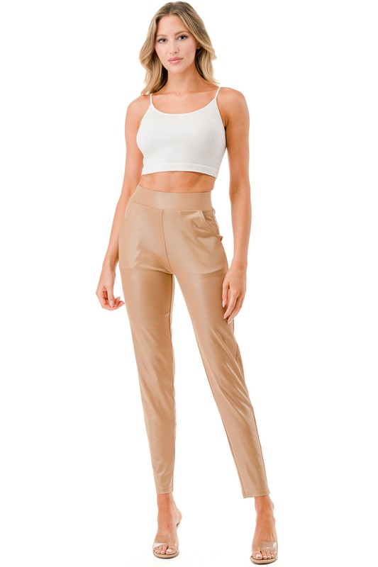 PU18 FAUX LEATHER PANTS
