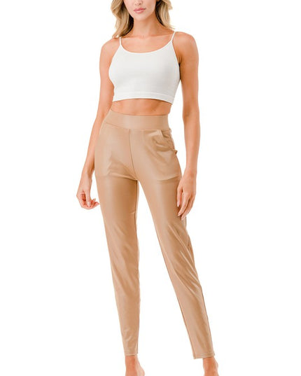 PU18 FAUX LEATHER PANTS