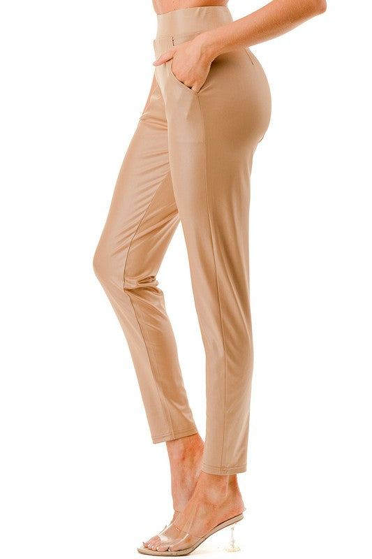 PU18 FAUX LEATHER PANTS