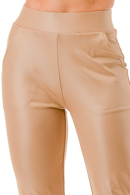 PU18 FAUX LEATHER PANTS
