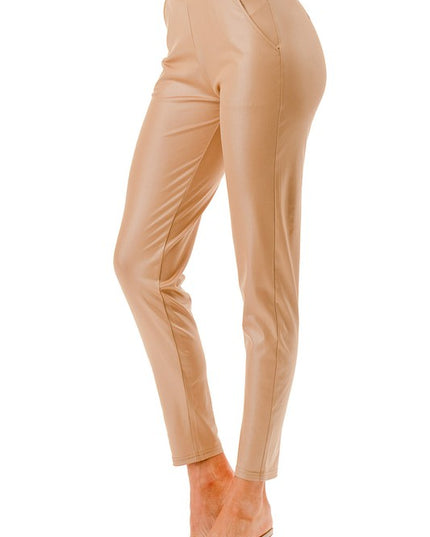 PU18 FAUX LEATHER PANTS