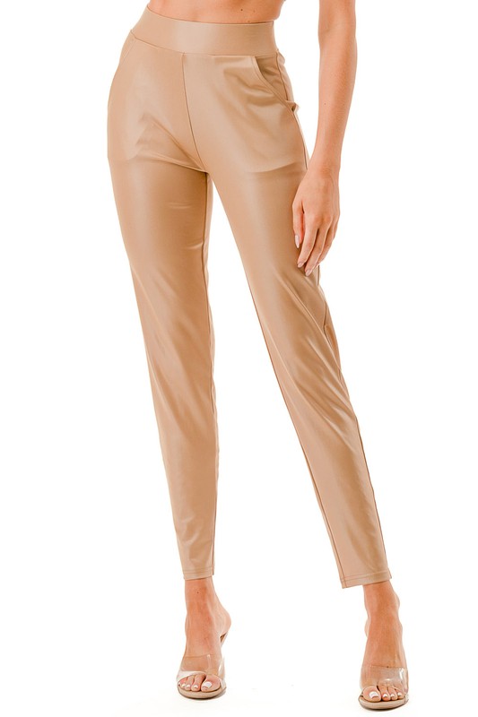 PU18 FAUX LEATHER PANTS