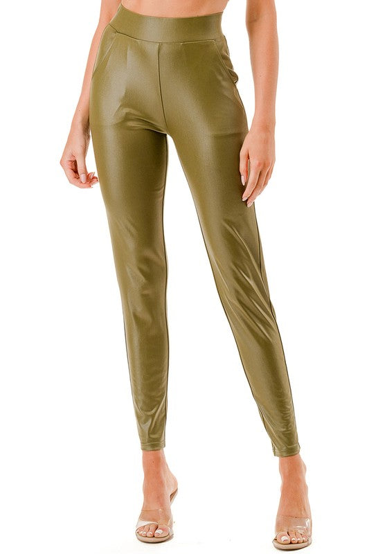 PU18 FAUX LEATHER PANTS