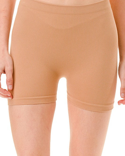 R11 SOLID RIBBED BASIC SHORTS
