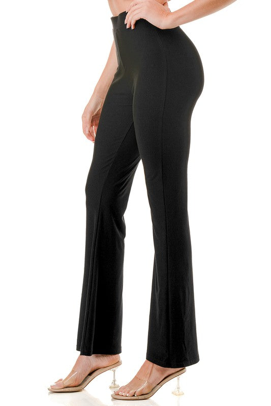 YPWL SOLID WIDE LEG PANTS