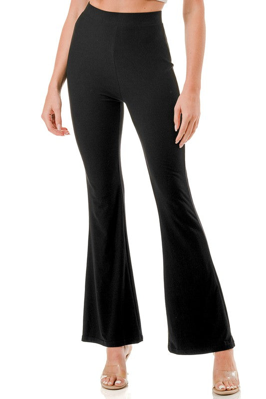YPWL SOLID WIDE LEG PANTS