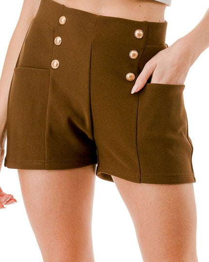 SCU01SHORT BUTTONED SHORTS