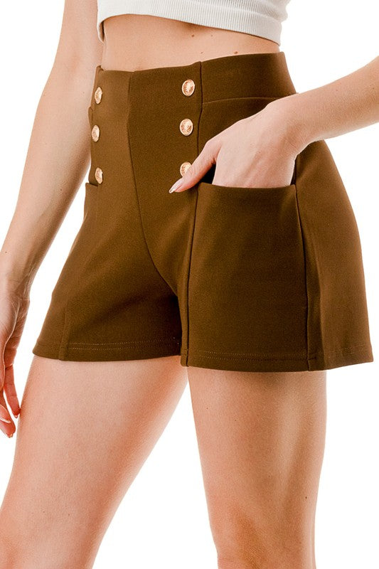 SCU01SHORT BUTTONED SHORTS