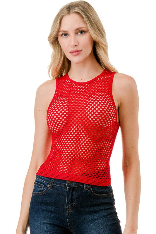 NT74 FISHNET TANK TOP