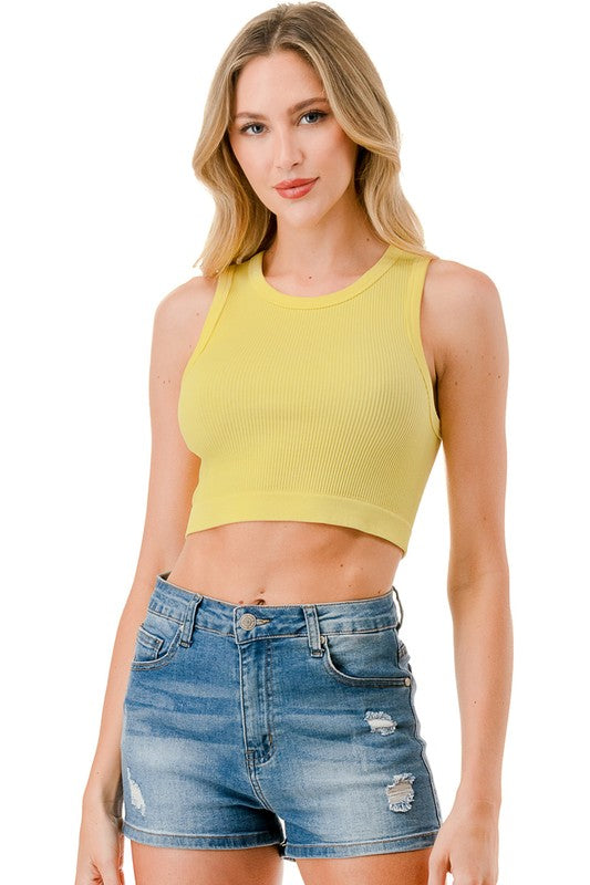 NT63 RIBBED CROP TANK TOP