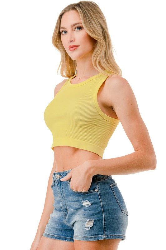 NT63 RIBBED CROP TANK TOP
