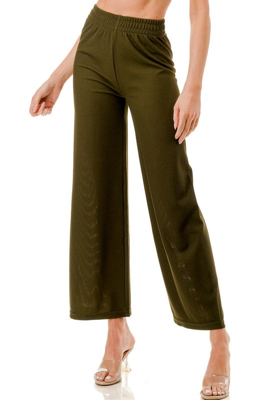 R01 RIB STRAIGHT PANTS