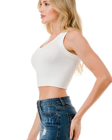 NT113 RIBBED CROP TANK TOP