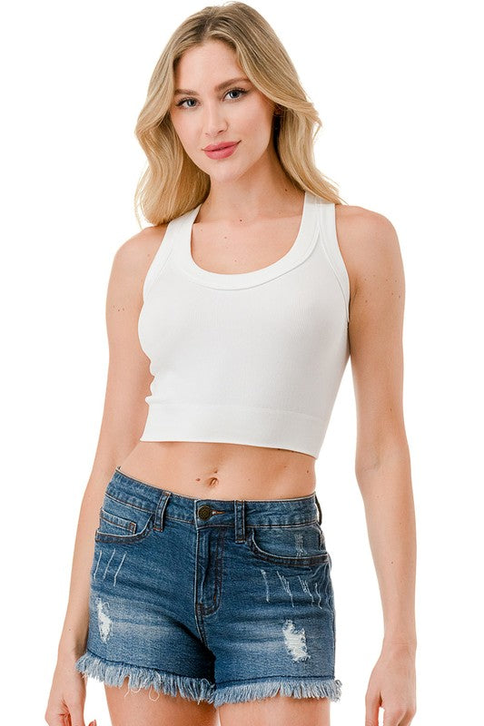 NT113 RIBBED CROP TANK TOP