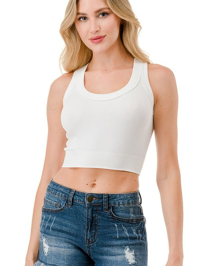 NT113 RIBBED CROP TANK TOP