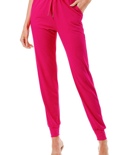 JK-SOLID DRAWSTRING SOLID JOGGERS
