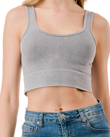 Mineral Wash Crop Tank Top – Sculpt Fit Washed Top