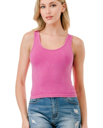 NT114MW MINERAL WASH RIB TANK TOP