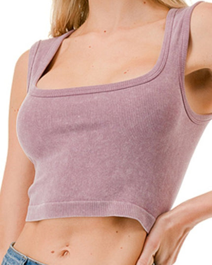 NT91MW MINERAL WASH CROP TANK TOP