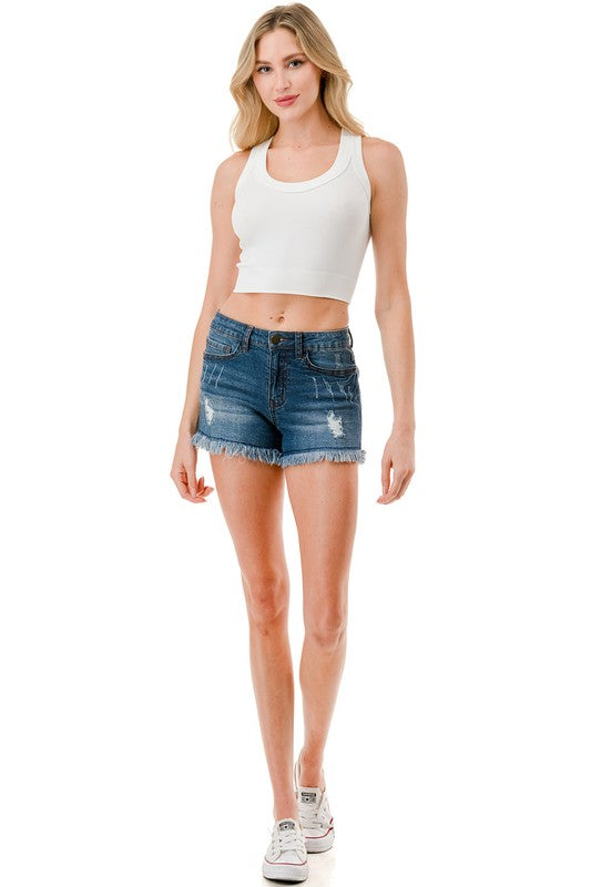 NT113 RIBBED CROP TANK TOP