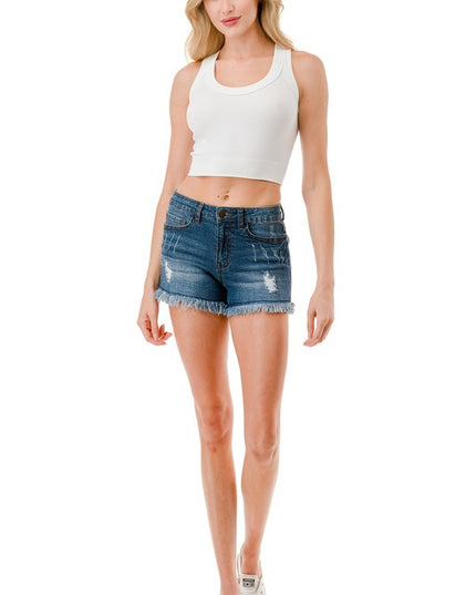NT113 RIBBED CROP TANK TOP