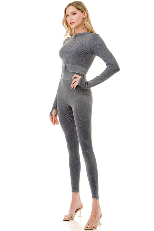 JA40MWSET MINERAL WASH ZIP-UP SET