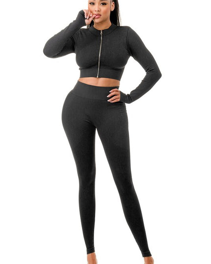 JA40MWSET MINERAL WASH ZIP-UP SET
