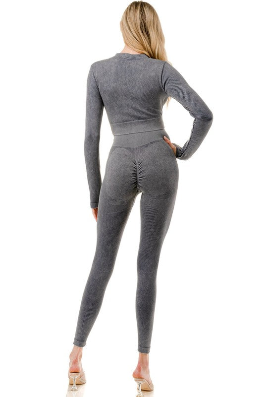 JA40MWSET MINERAL WASH ZIP-UP SET