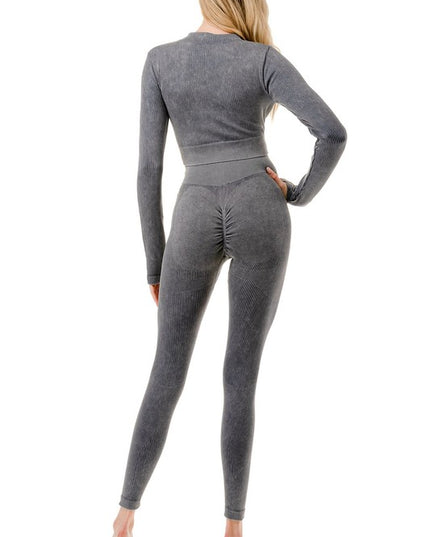 JA40MWSET MINERAL WASH ZIP-UP SET