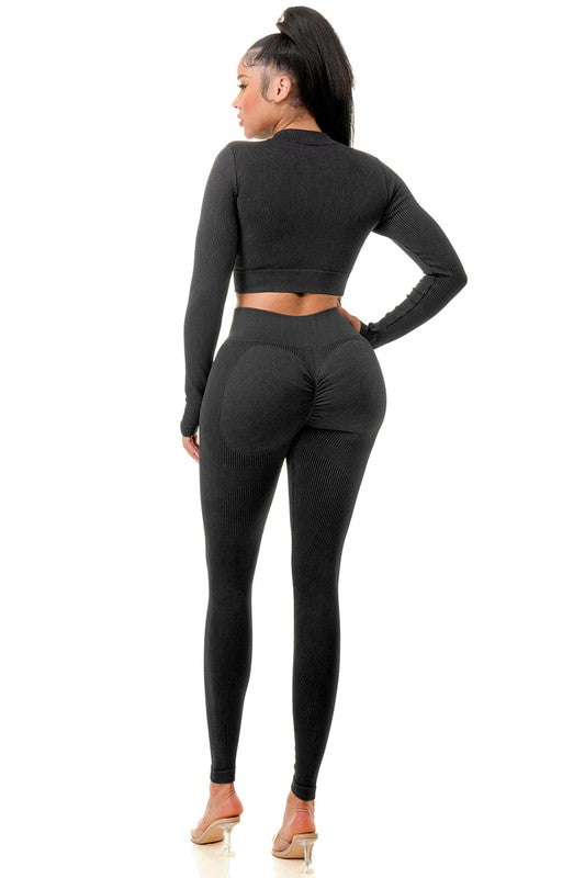 JA40MWSET MINERAL WASH ZIP-UP SET